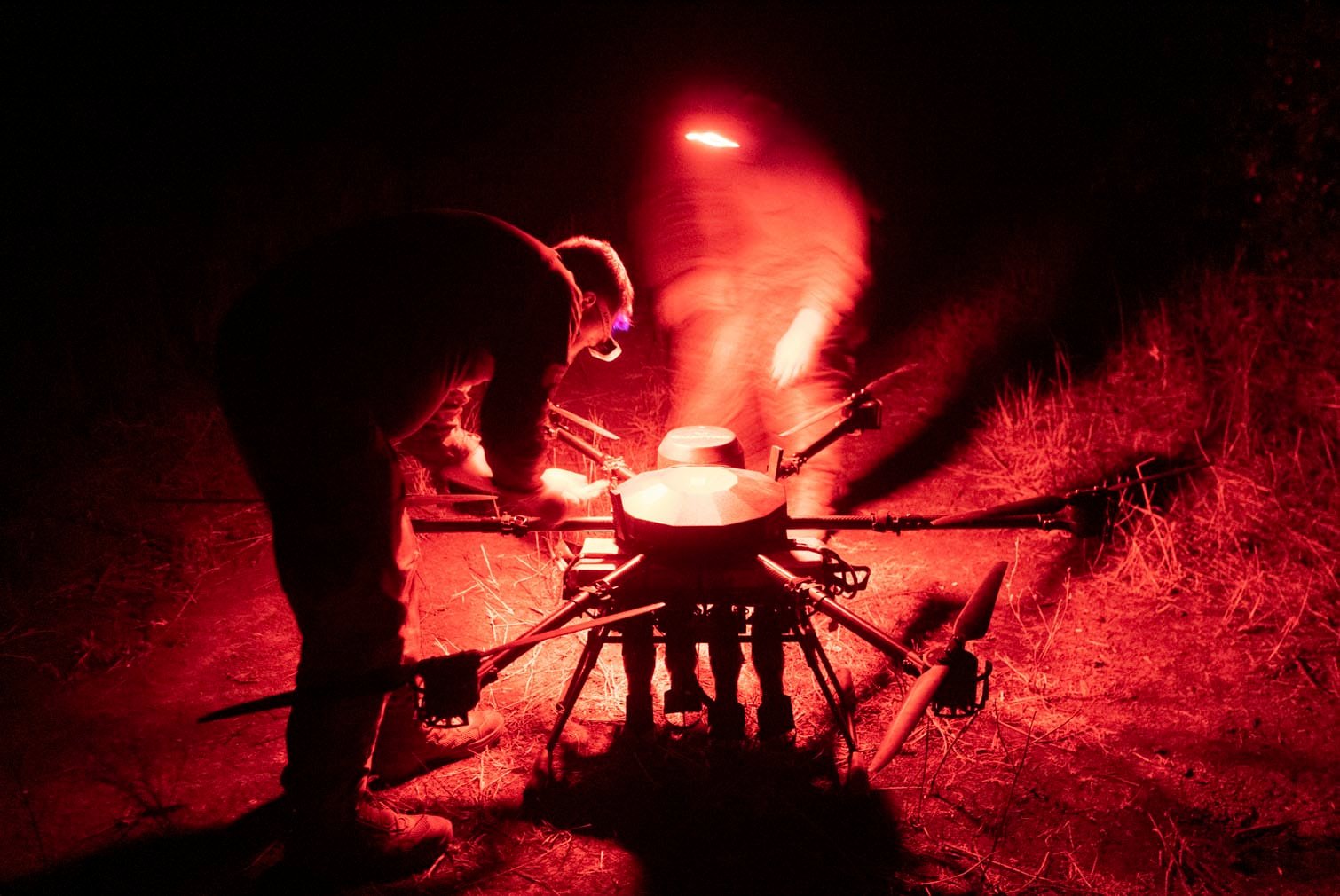 Ukrainian servicemen operate Vampire drones in Donetsk region