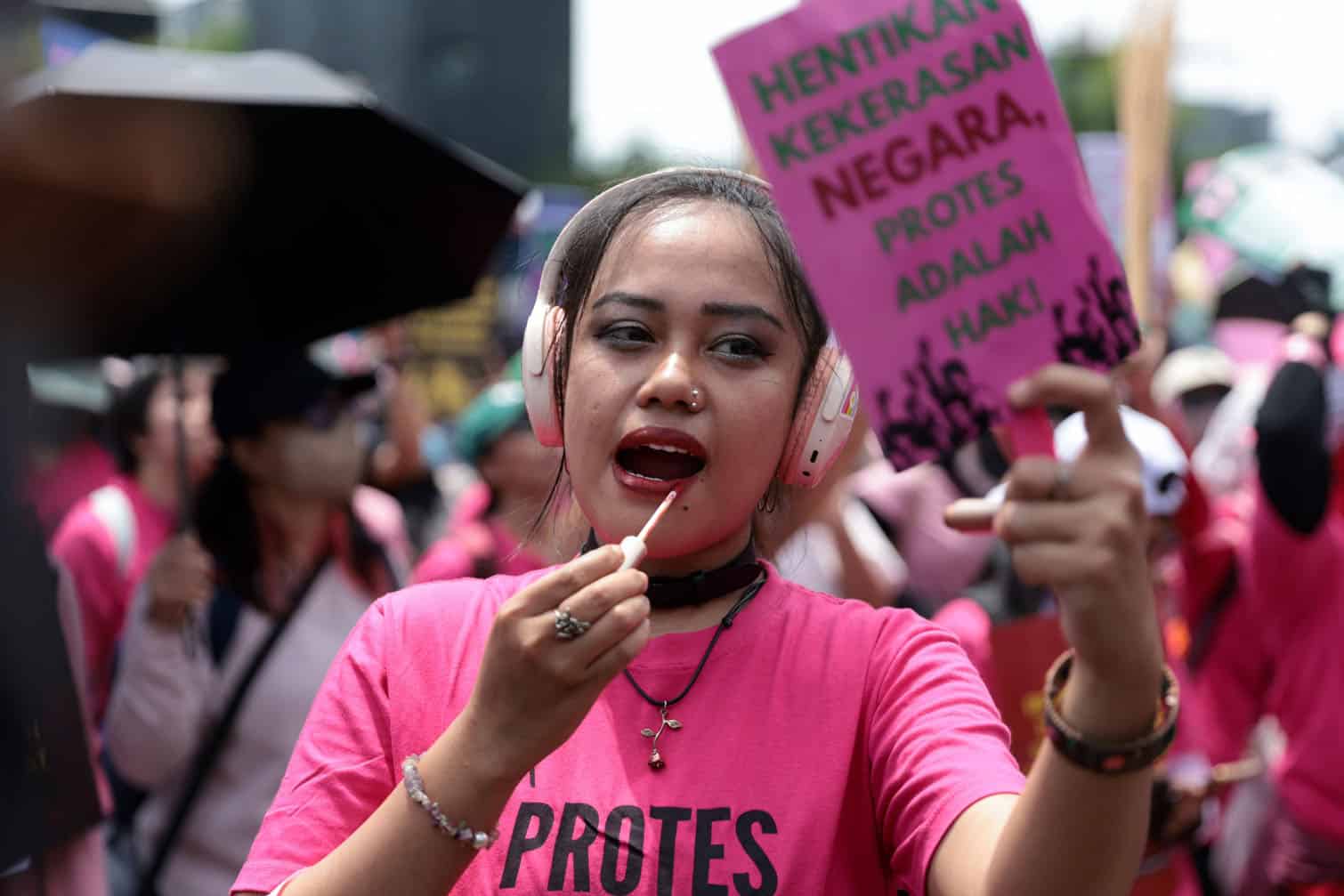 Women activists protest against violence