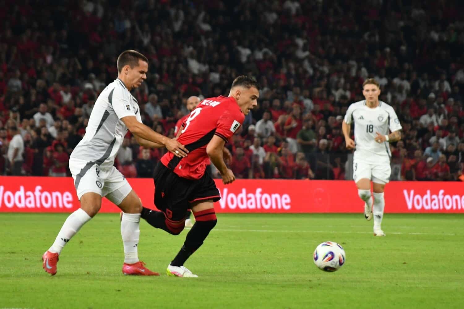 Albania and Latvia football teams