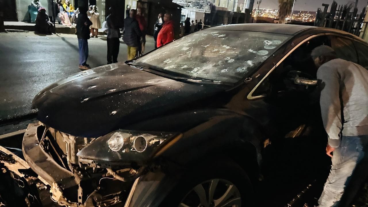 The scene of the shooting of Alexandra activist and community leader Vincent Ndima.