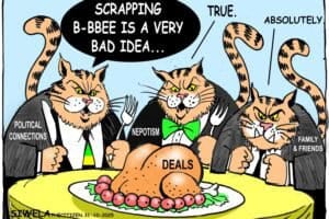 Cartoon ANC BBBEE BEE Paul Mashatile