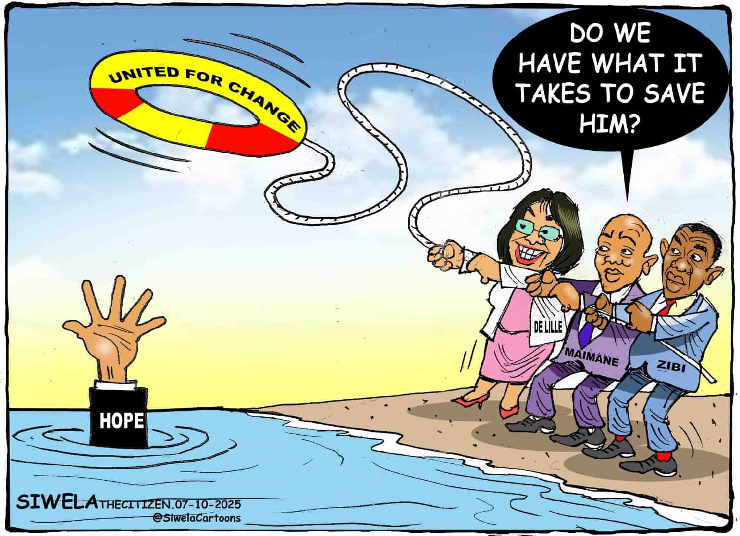 Unite for change cartoon