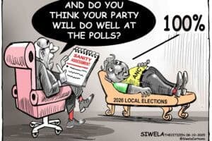 Cartoon Ramaphosa local government elections