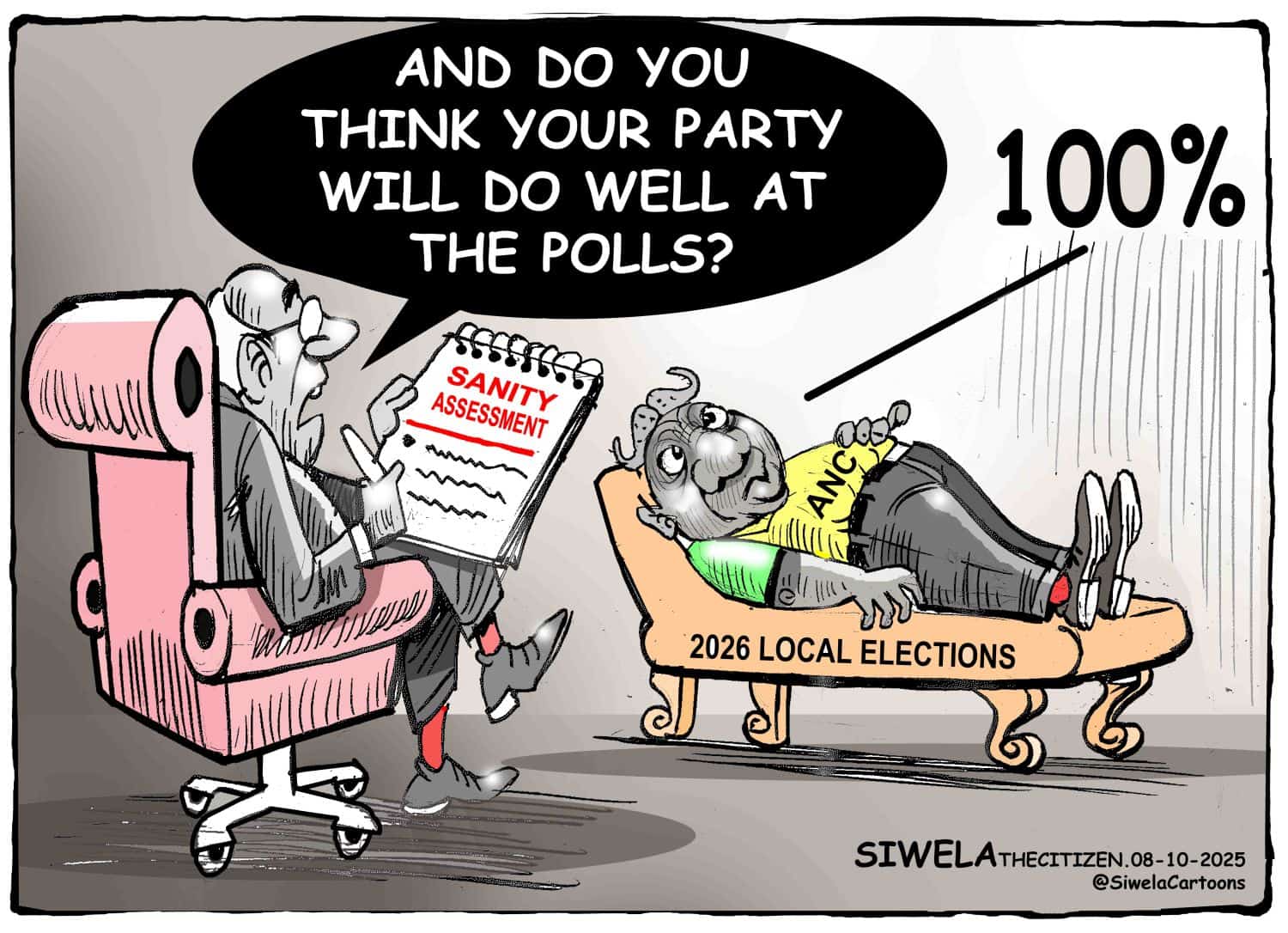 Cartoon Ramaphosa local government elections