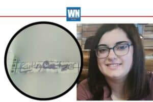Kaitlin Coetzer wrote her name in a taxi logbook.