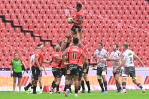 Lions rugby players