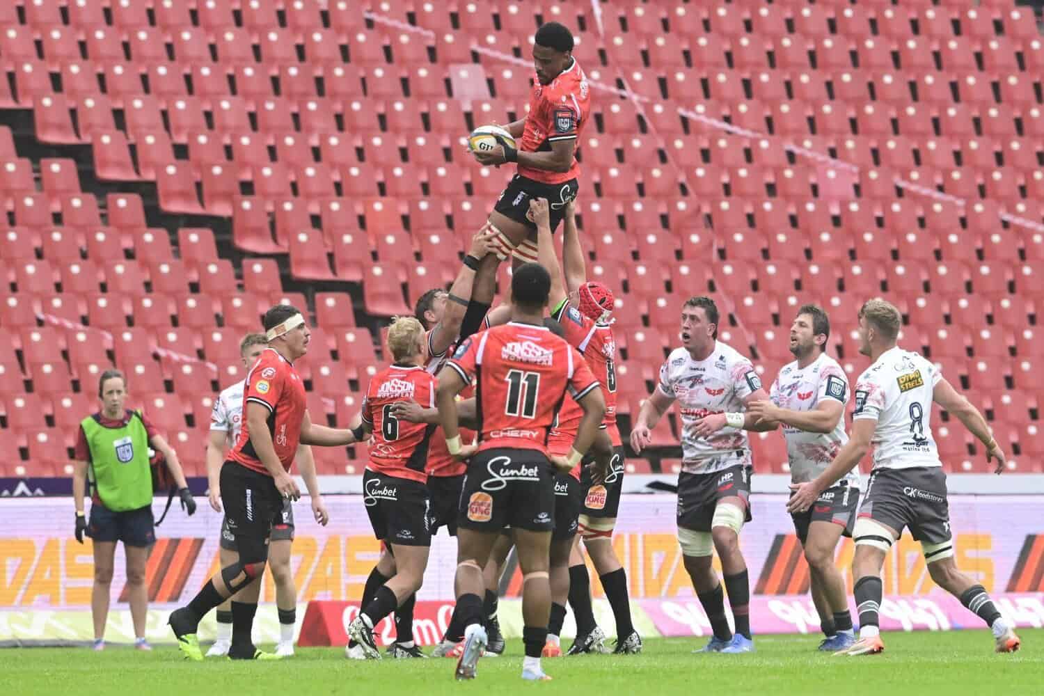 Lions rugby players