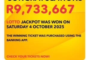 Lotto winner announcement
