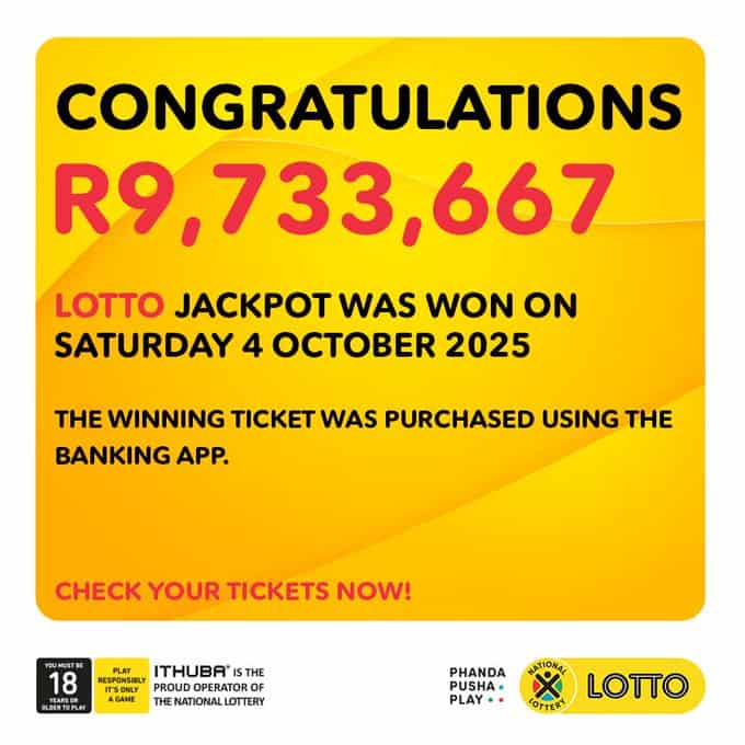 Lotto winner announcement