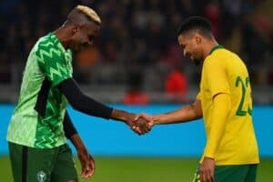 Nigerian and South African soccer players
