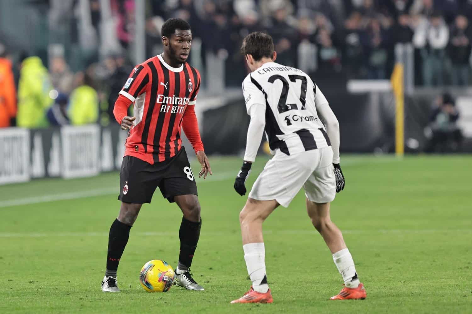 AC Milan and Juventus players