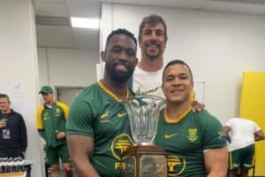 Siya Kolisi Eben Etzebeth Cheslin Kolbe Springboks