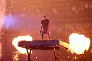 Travis Scott performs onstage during the Utopia, Circus Maximus World Tour at Tottenham Hotspur Stadium on 11 July 2024 in London. Picture: Gareth Cattermole/Getty Images for Live Nation