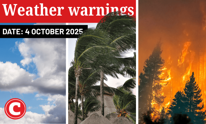 Weather forecast 4 October 2025