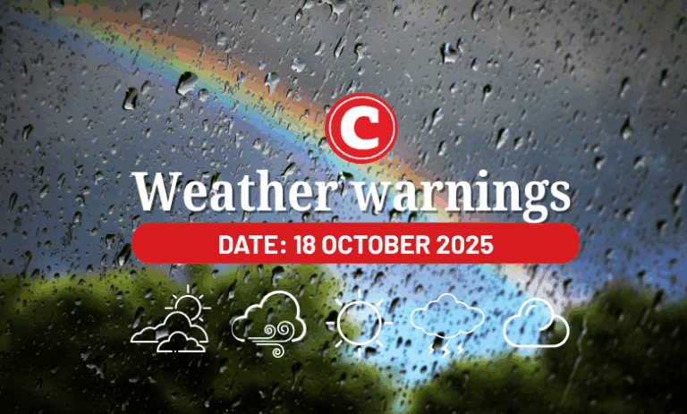 Weather Place Weather alert: A wet Saturday ahead, with hail in places | The Citizen