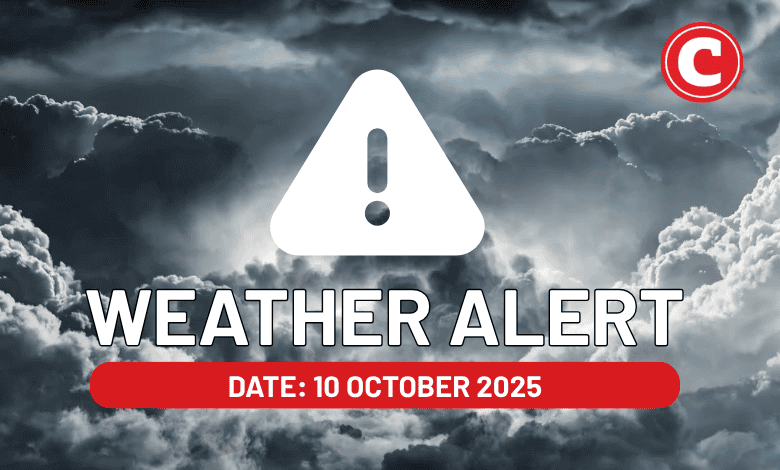 Weather forecast 10 October 2025