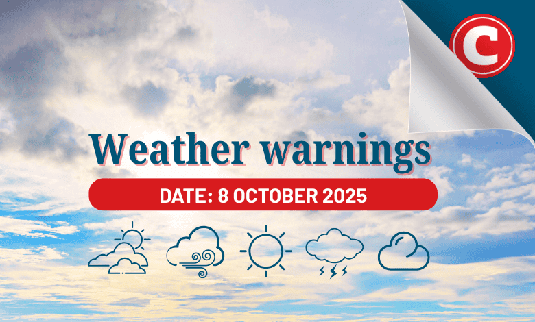 Weather forecast 8 October 2025