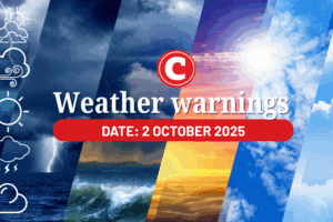 Weather alert 2 October 2025