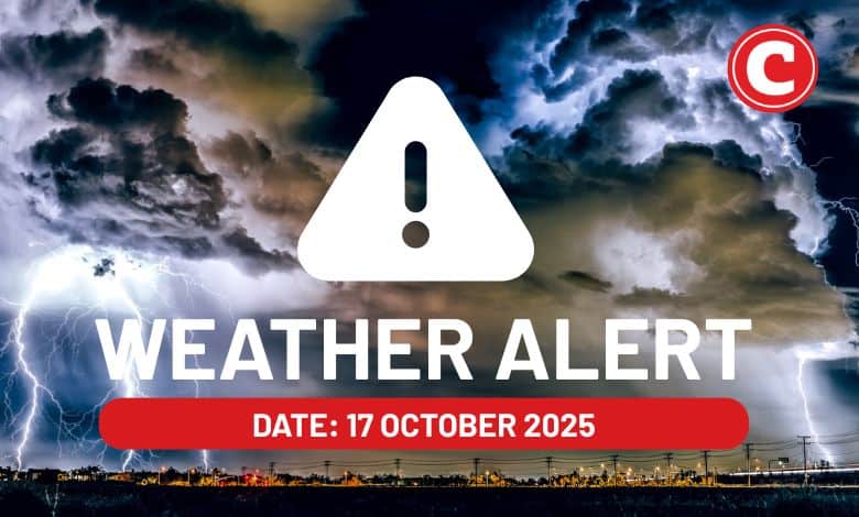 Weather forecast 17 October 2025