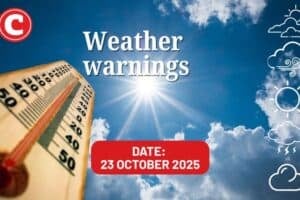 Weather forecast 23 October 2025