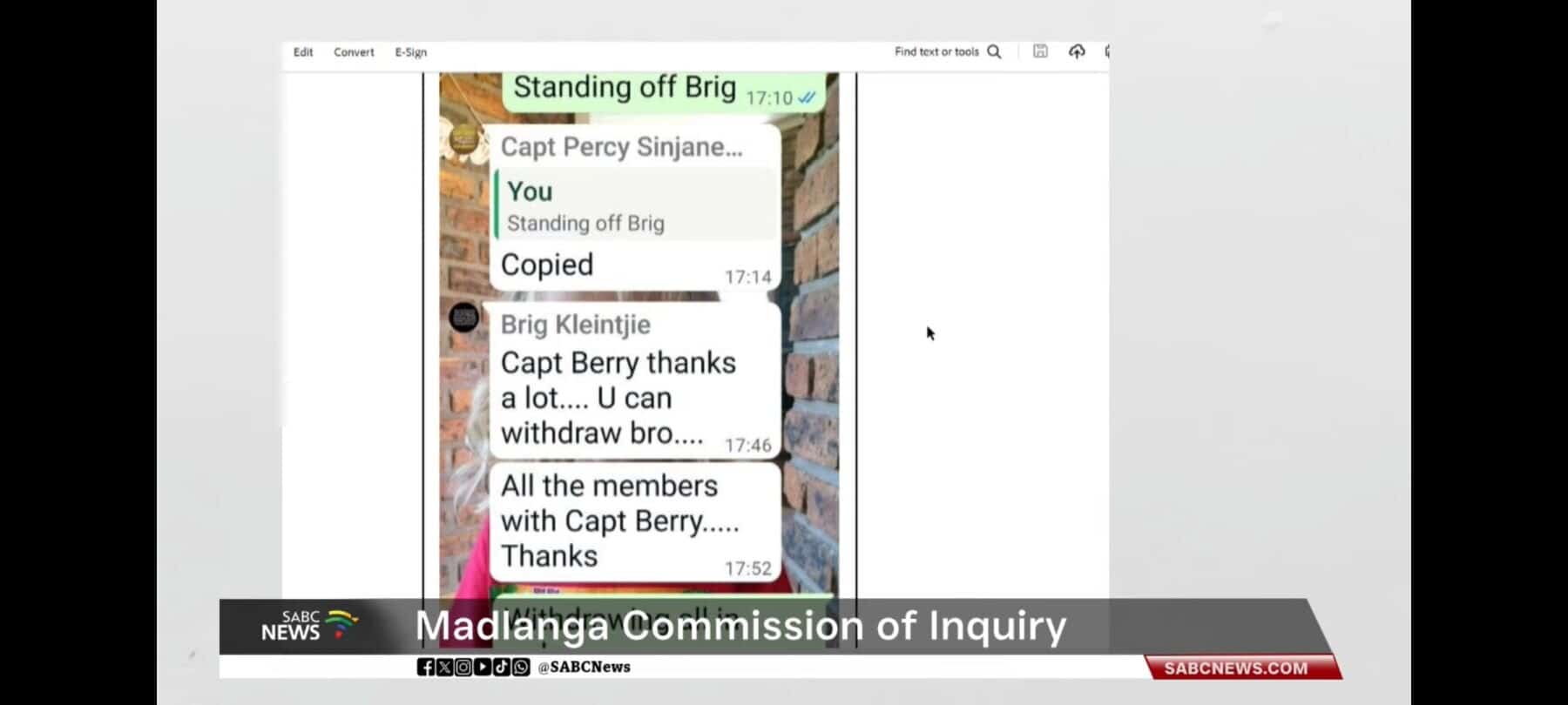 WhatsApp texts Madlanga commission