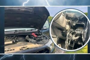 Cars damaged, child injured at lighning strike at God's Window. Picture: Supplied/ Lowvelder