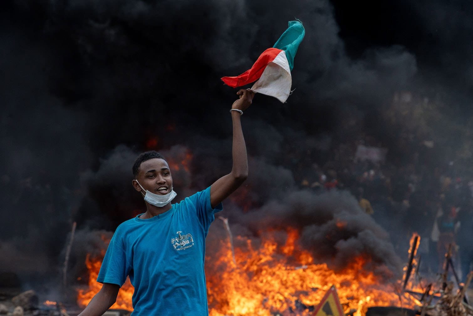 An anti-government protester