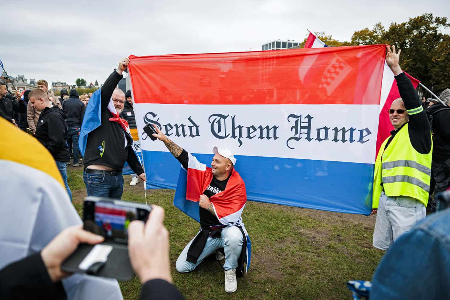 Anti-immigration protest in the Netherlands