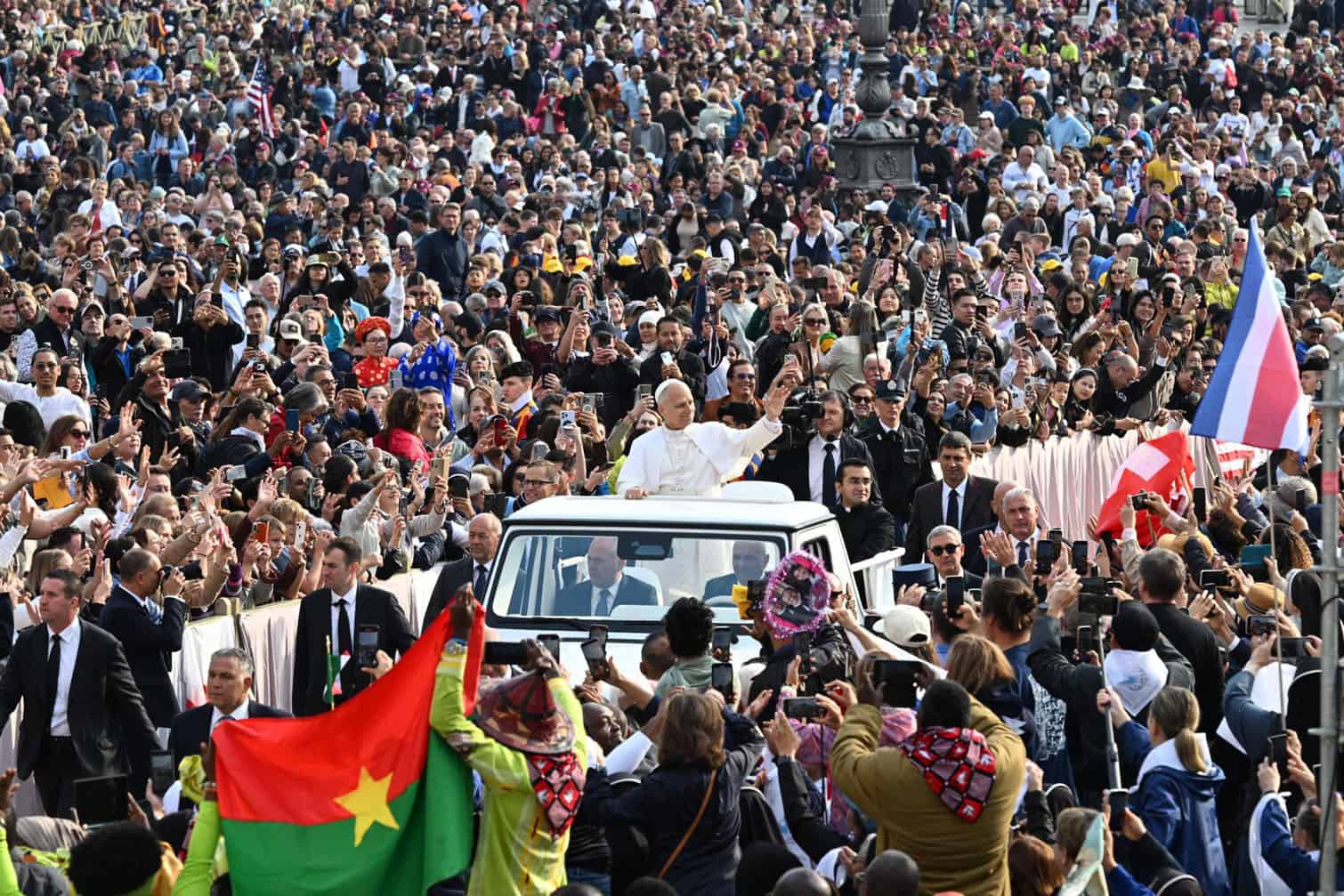 Pope Leo XIV attends his weekkly general audience in St. Peter's Square