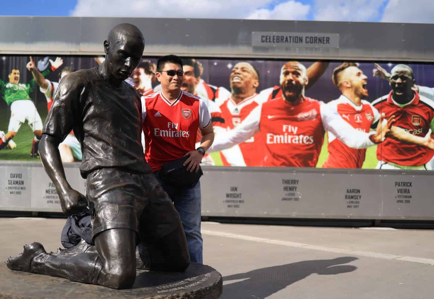 Statue of former Arsenal football star Thierry Henry
