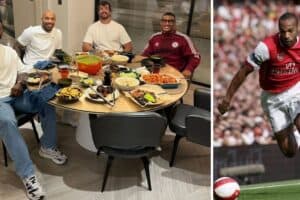 football player and coach Thierry Henry dinner with springboks eben etzebeth, damian willemse london