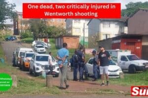 Police gathered at the scene on Hime Street where one person was shot and killed.