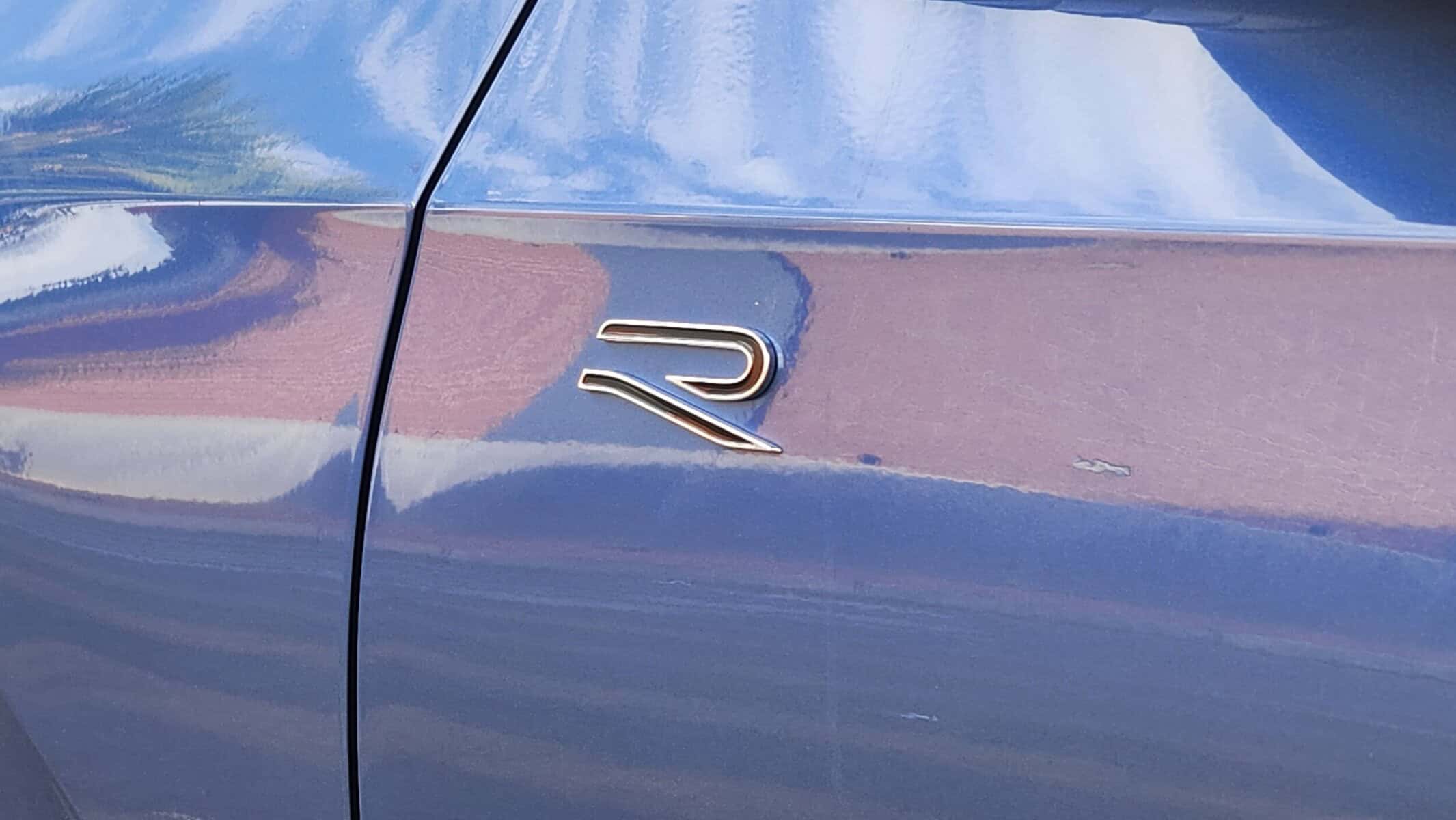 A R-Line badge on a Golf 8.5 TSI
