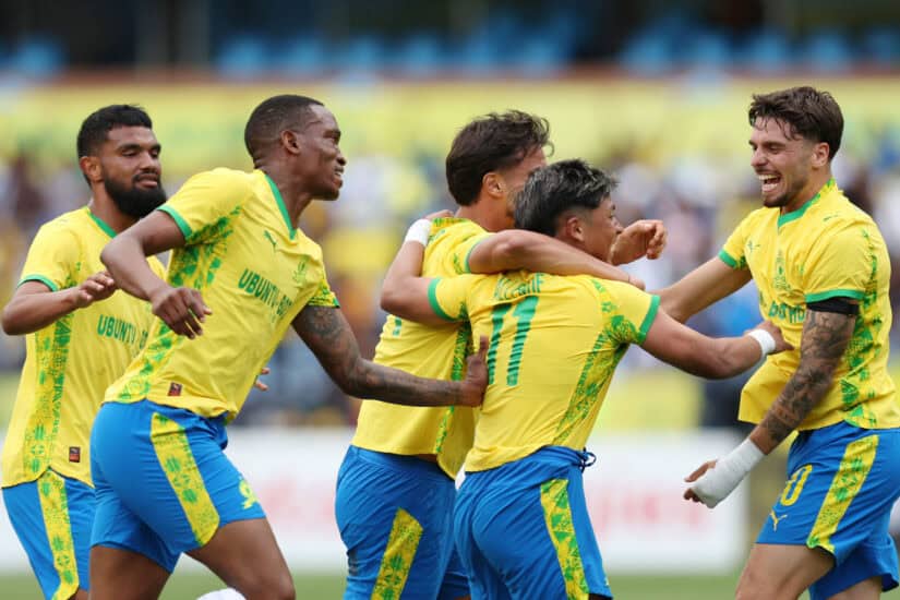 Santos brace fires Sundowns to winning start in CAF adventure 