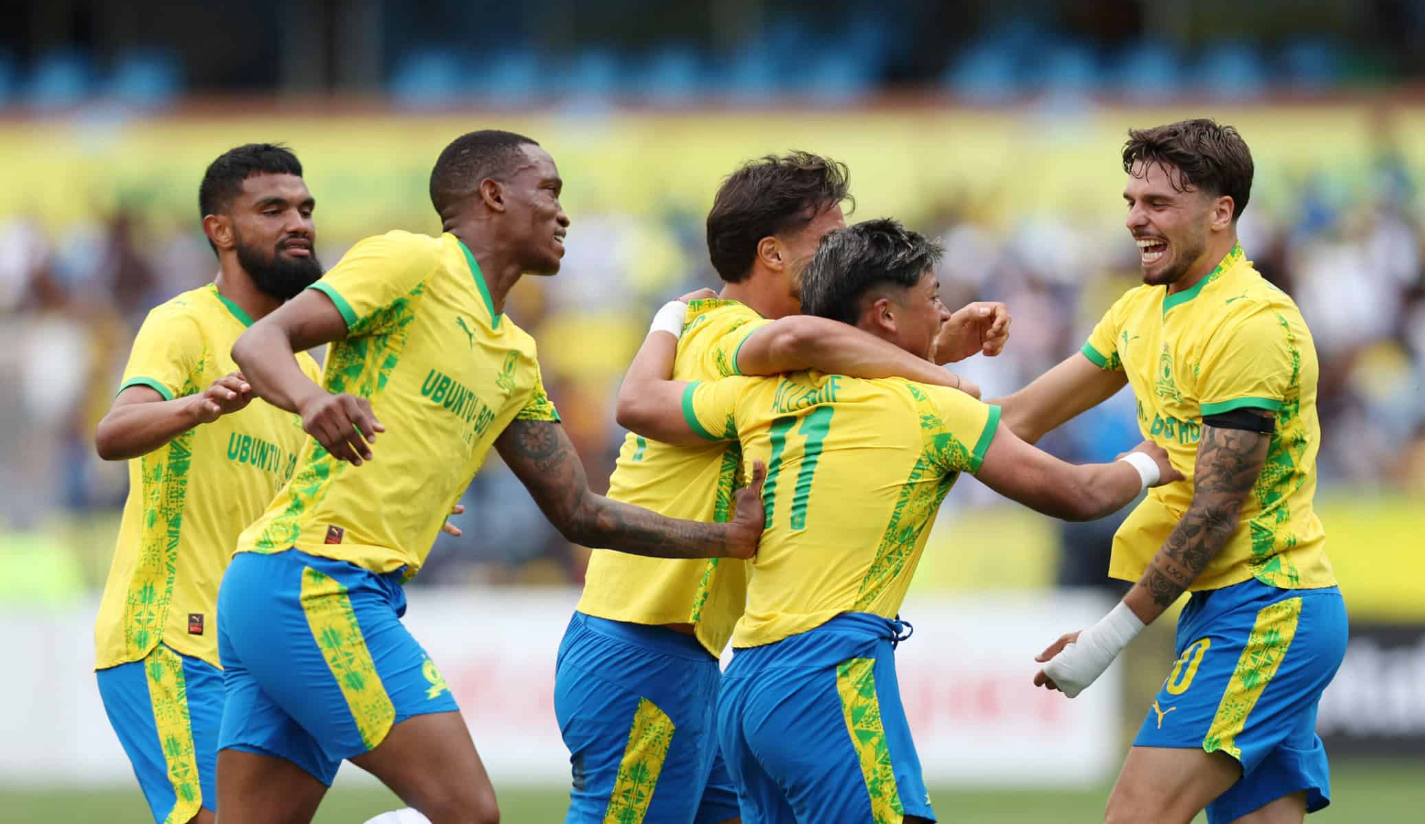 Santos brace fires Sundowns to winning start in CAF adventure 