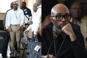 Vusimuzi 'Cat' Matlala testifies at the Parliamentary Ad Hoc Committee inquiry into alleged corruption and political interference in the criminal justice system at Kgosi Mampuru Correctional Facility on November 26, 2025 in Pretoria, South Africa. Picture via Gallo Images/Lefty Shivambu.