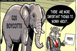 Cartoon showing G20 preparations