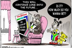 Cartoon about Joburg clean up