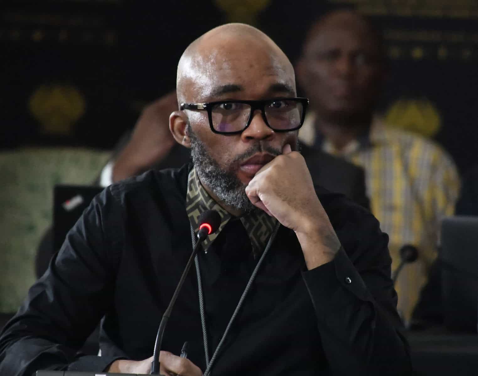 PRETORIA, SOUTH AFRICA - NOVEMBER 27: Vusimuzi “Cat” Matlala testifies at the Parliamentary Ad Hoc Committee inquiry into alleged corruption and political interference in the criminal justice system at Kgosi Mampuru Correctional Facility on November 27, 2025 in Pretoria, South Africa. The inquiry was set up to probe political interference, leadership failures, and internal dysfunction in the South African Police Service (SAPS) with a particular focus on allegations raised by Lt Gen Nhlanhla Mkhwanazi about interference within the police command on July 6th. (Photo by Gallo Images/Frennie Shivambu)