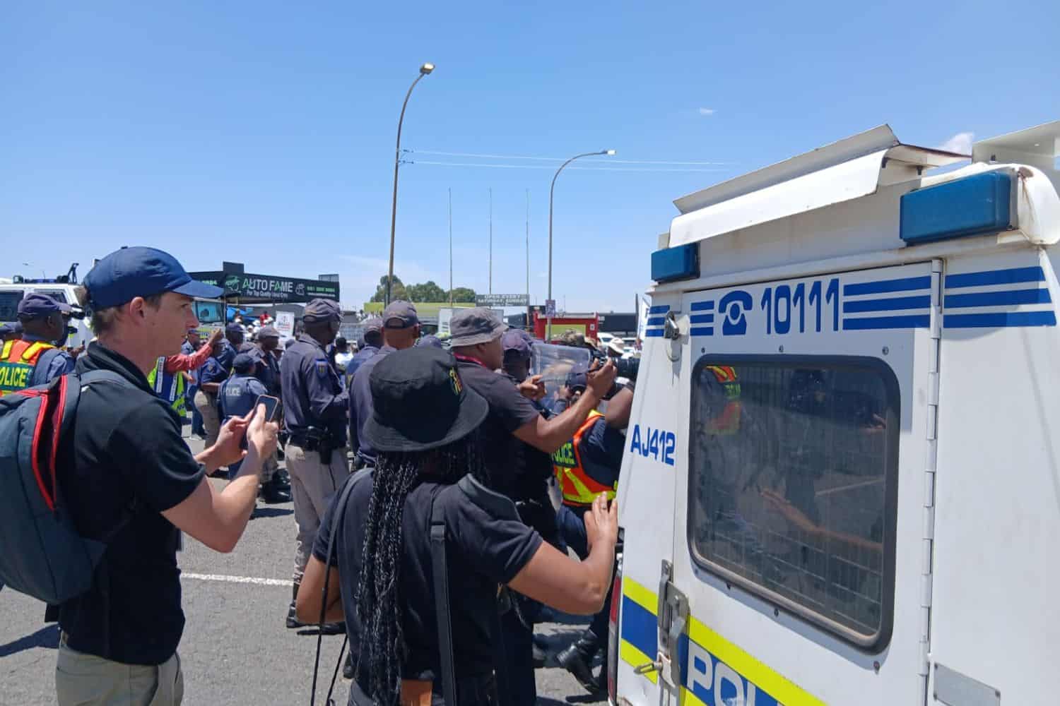 Several members arrested during clashes outside G20 Summit venue in Nasrec