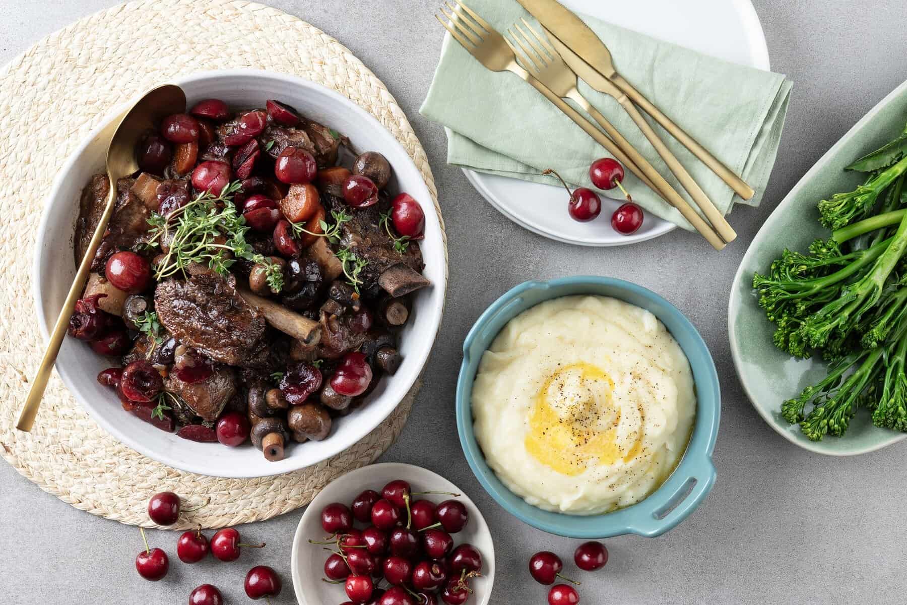 Cherry and Red Wine Braised Short Ribs recipe