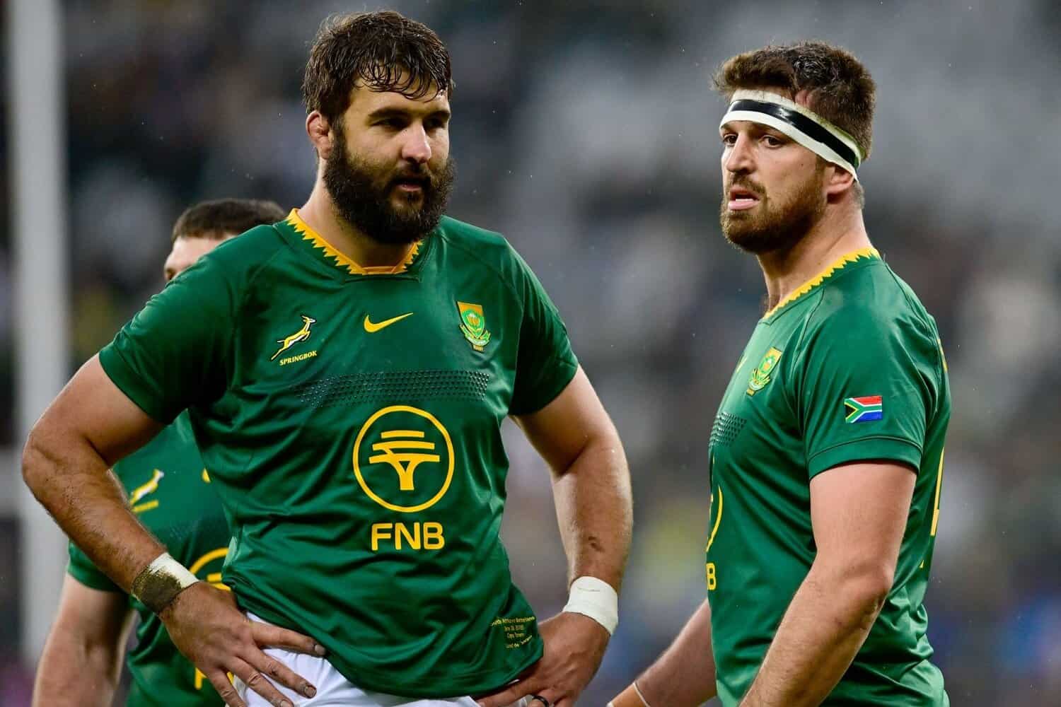 Springboks Lood de Jager and Jean Kleyn