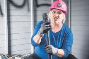 SMASH QUEEN. Wack Shack owner Lydia Pieterse’s family tradition of giving fuels a business where destruction meets compassion. Picture: Michel Bega