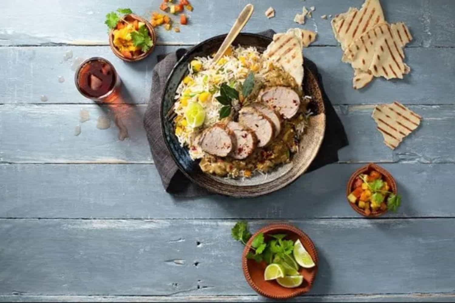 Pork bobotie with mango rice and atchar salad recipe