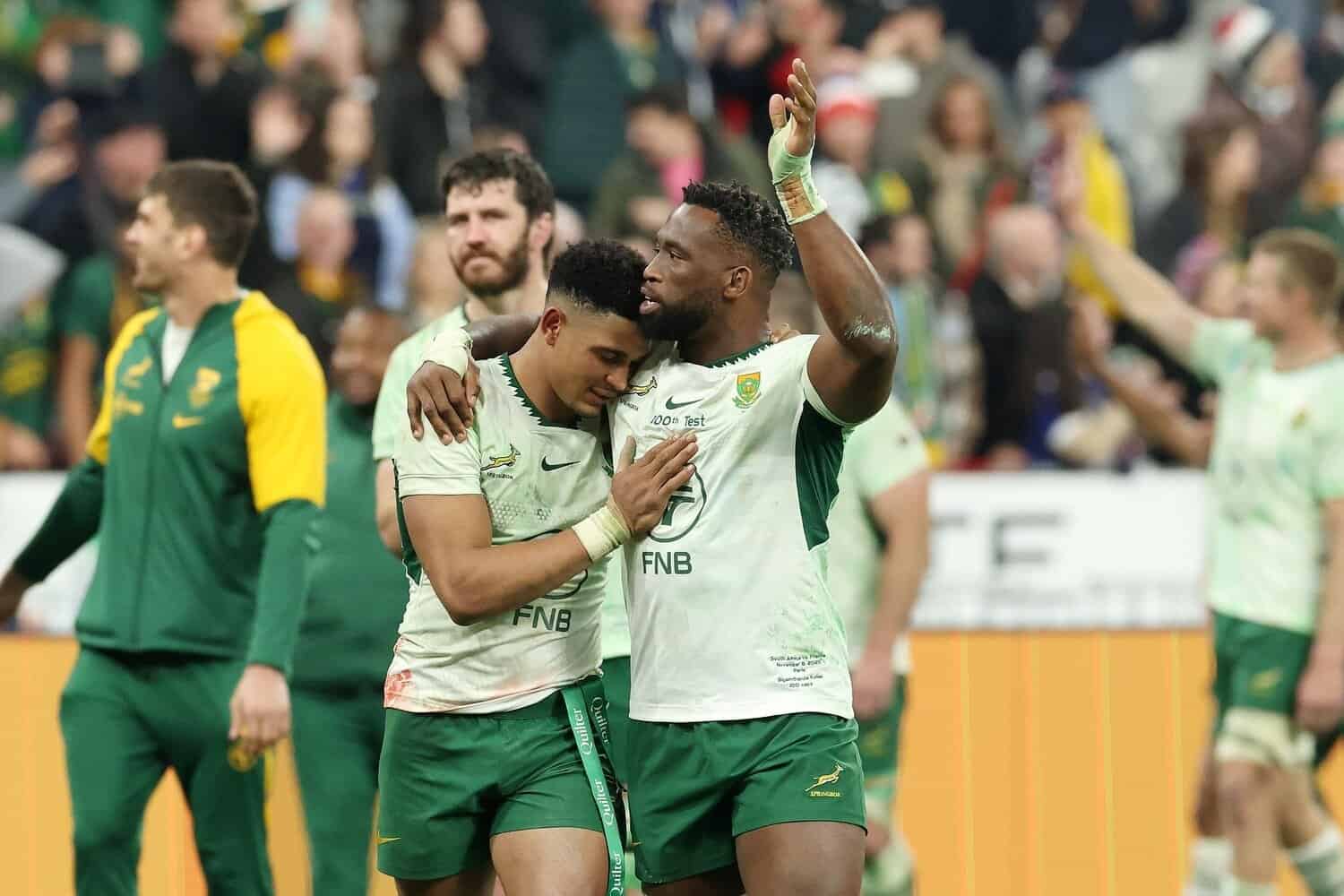 Sacha Feinberg-Mngomezulu and Siya Kolisi