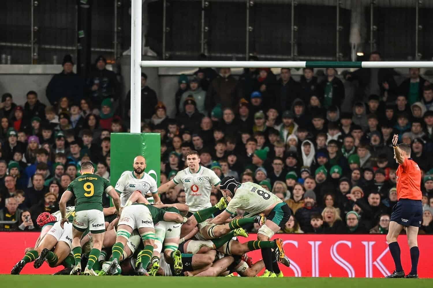 The Springboks won six scrum penalties against Ireland