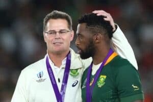Springbok coach Rassie Erasmus and captain Siya Kolisi