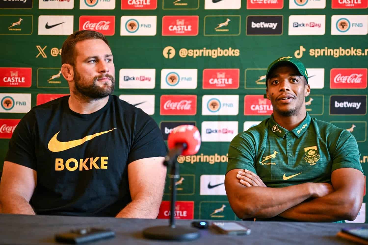 Springboks Thomas du Toit and Grant Williams