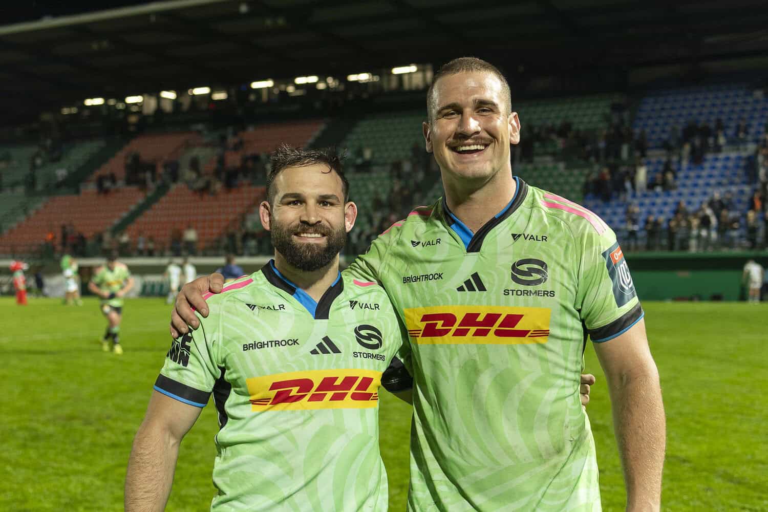 Stormers players Cobus Reinach and Adre Smith