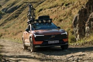 Volvo EX30 CC first EV up Sani Pass